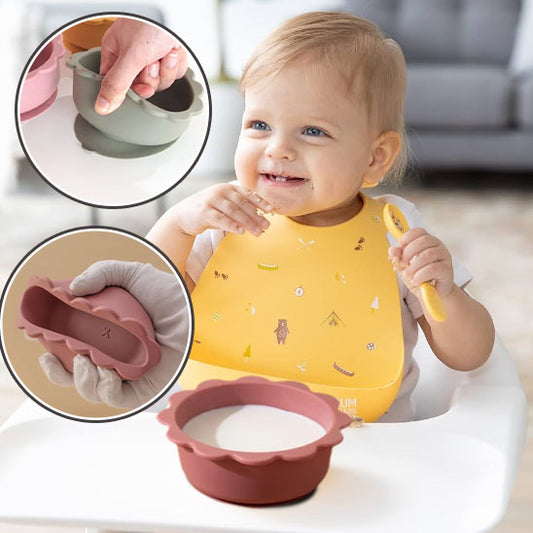 Assiette bébé en silicone