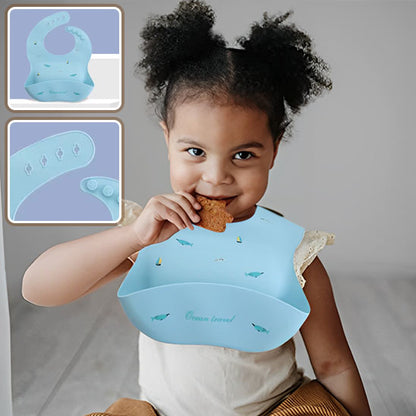 Bavoir bébé imperméable en silicone