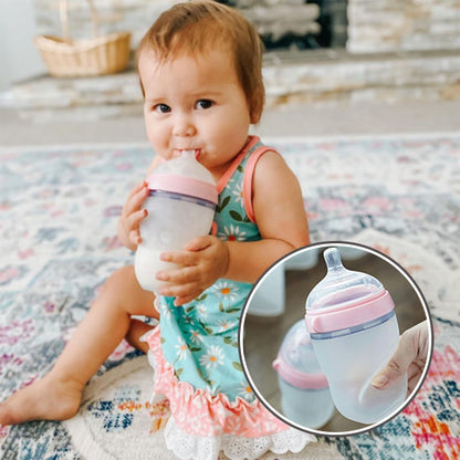 Biberon en silicone pour bébé